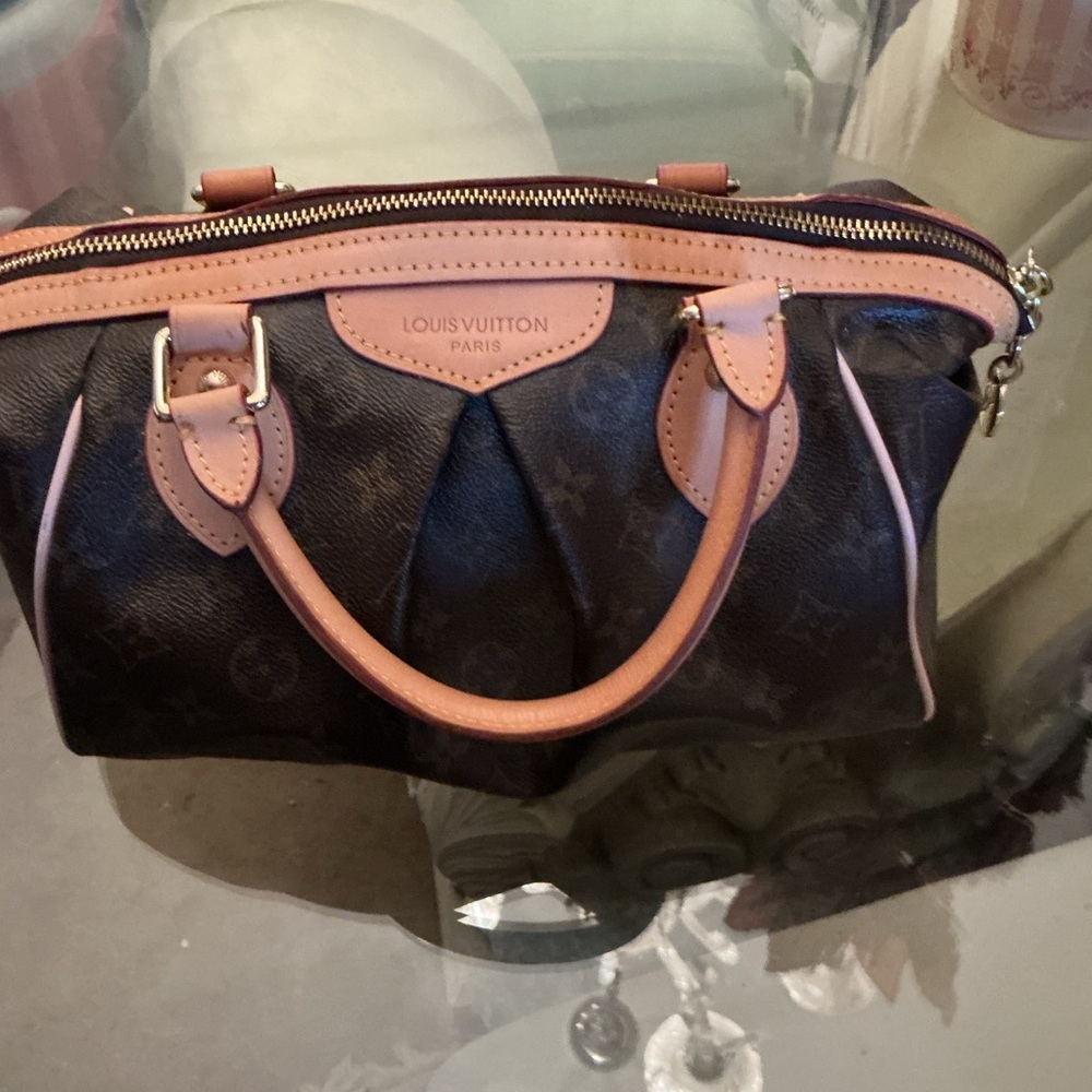 Satchel with Leather Trim